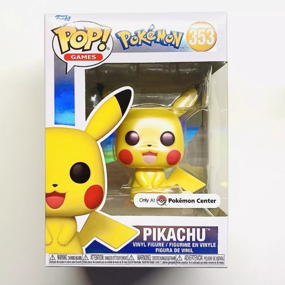 Funko Pop Vinyl Figure Pikachu #353 Pokemon Center Exclusive Pearlescent
